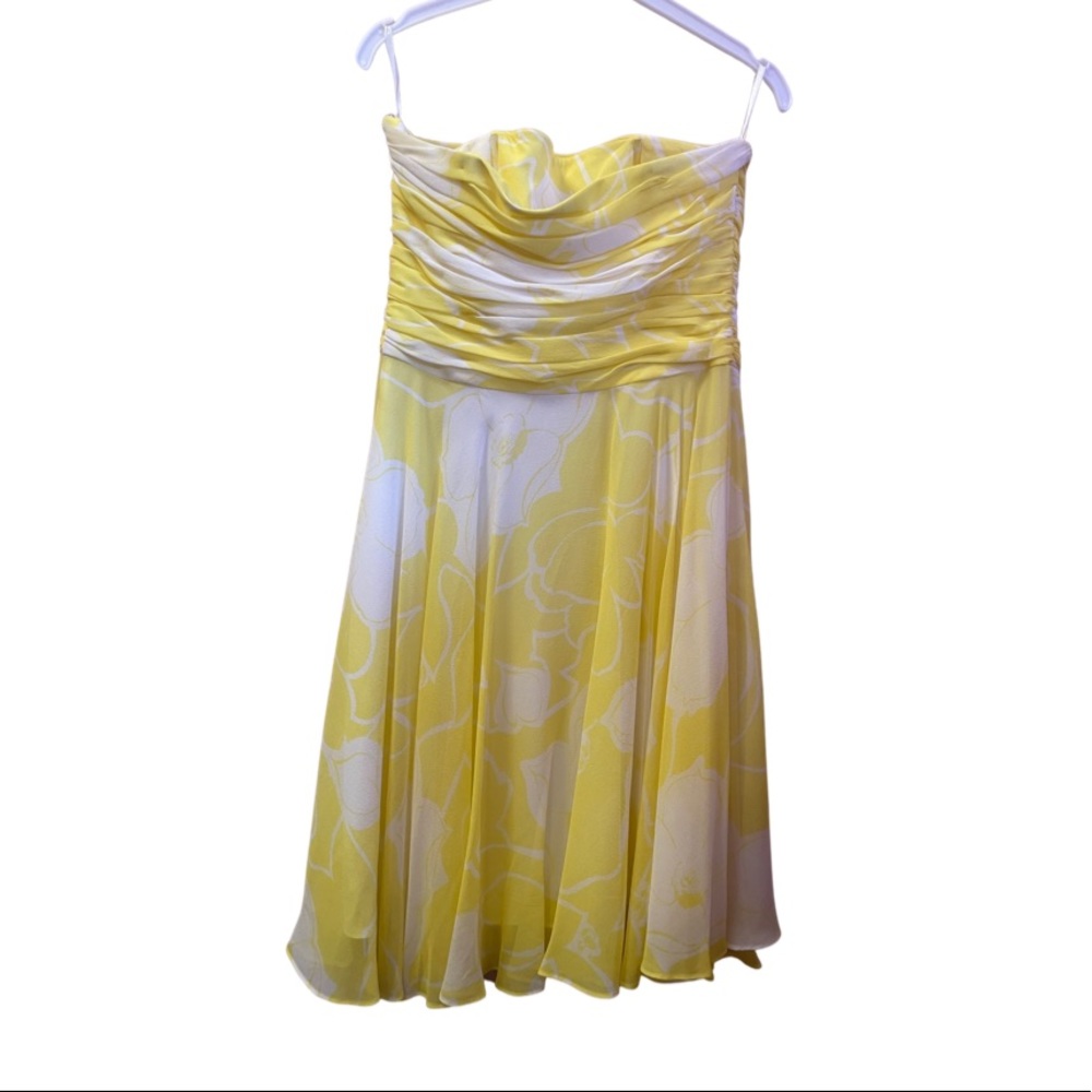 Strapless Bright and Floral Dress